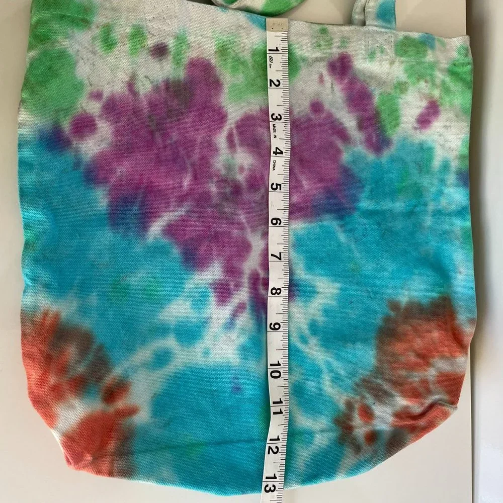 Hand Crafted Tie Dye Tote Bag Canvas Cotton Handmade